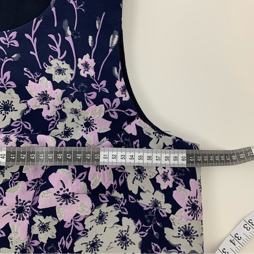 Talbots Navy Floral Sleeveless Shift Dress - Picture 6 of 10